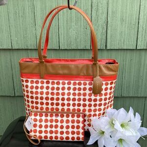 Coach Vintage Retro Tote & Wallet Wristlet 2-Piece Set